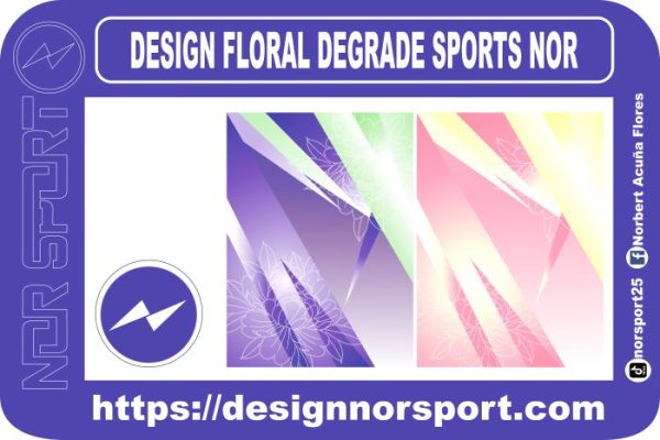 DESIGN FLORAL DEGRADE SPORTS NOR