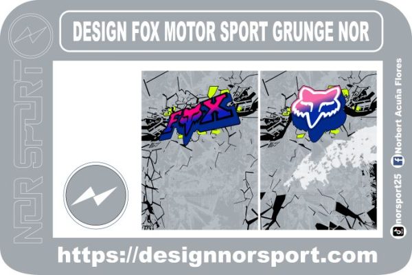 DESIGN FOX MOTOR SPORT GRUNGE NOR