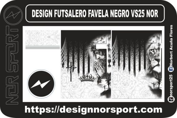 DESIGN FUTSALERO FAVELA NEGRO VS25 NOR