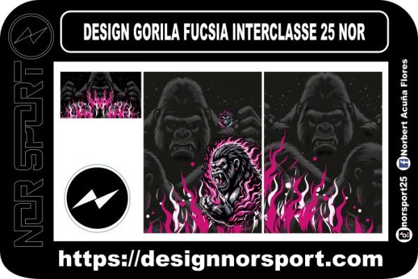 DESIGN GORILA FUCSIA INTERCLASSE 25 NOR