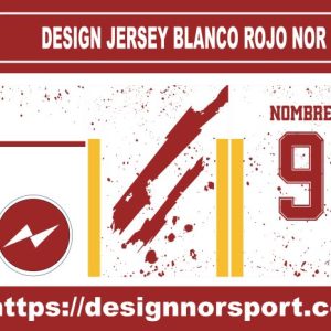 DESIGN JERSEY BLANCO ROJO NOR