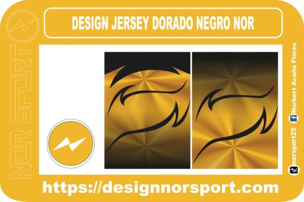 DESIGN JERSEY DORADO NEGRO NOR
