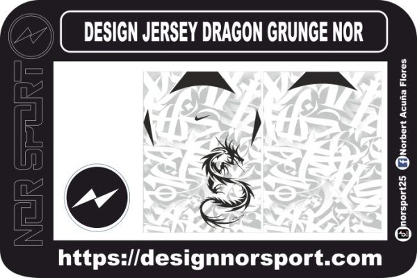 DESIGN JERSEY DRAGON GRUNGE NOR