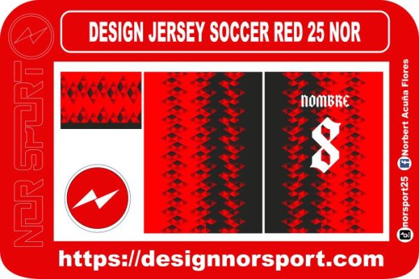 DESIGN JERSEY SOCCER RED 25 NOR
