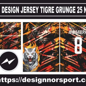 DESIGN JERSEY TIGRE GRUNGE 25 NOR