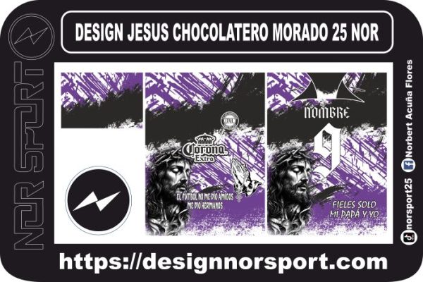 DESIGN JESUS CHOCOLATERO MORADO 25 NOR