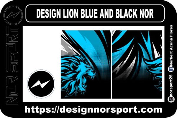 DESIGN LION BLUE AND BLACK NOR