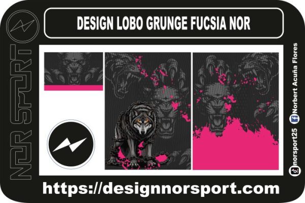 DESIGN LOBO GRUNGE FUCSIA NOR