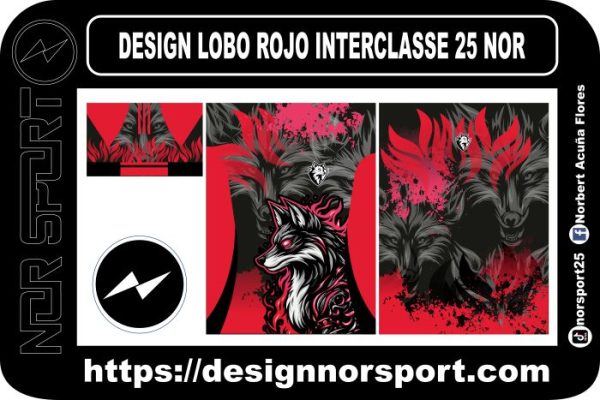 DESIGN LOBO ROJO INTERCLASSE 25 NOR