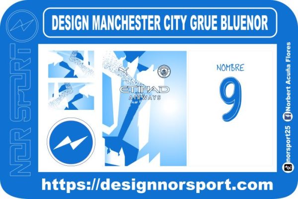 DESIGN MANCHESTER CITY GRUE BLUENOR