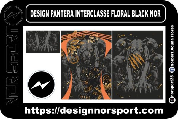 DESIGN PANTERA INTERCLASSE FLORAL BLACK NOR