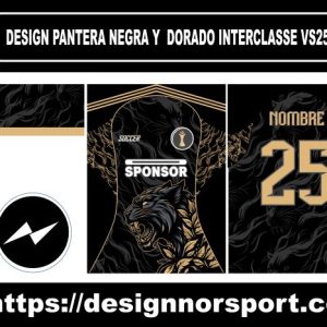 DESIGN PANTERA NEGRA Y  DORADO INTERCLASSE VS25 NOR
