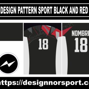 DESIGN PATTERN SPORT BLACK AND RED NOR