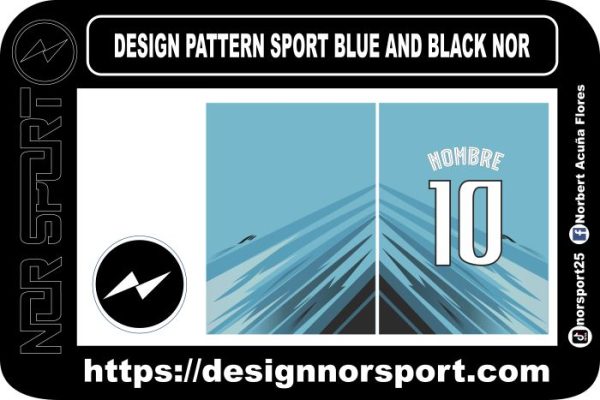 DESIGN PATTERN SPORT BLUE AND BLACK NOR