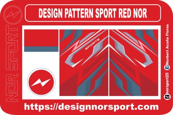 DESIGN PATTERN SPORT RED NOR