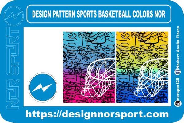 DESIGN PATTERN SPORTS BASKETBALL COLORS NOR