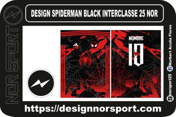DESIGN SPIDERMAN BLACK INTERCLASSE 25 NOR