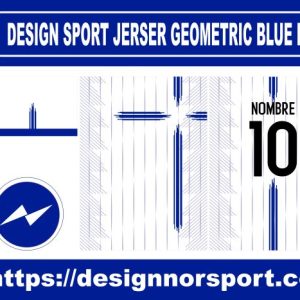 DESIGN SPORT JERSER GEOMETRIC BLUE NOR