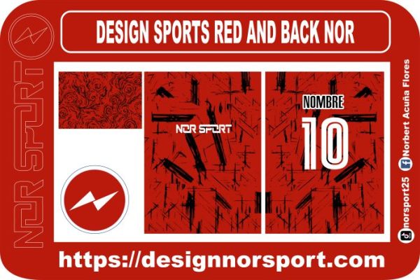 DESIGN SPORTS RED AND BACK NOR