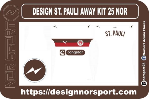 DESIGN ST. PAULI AWAY KIT 25 NOR