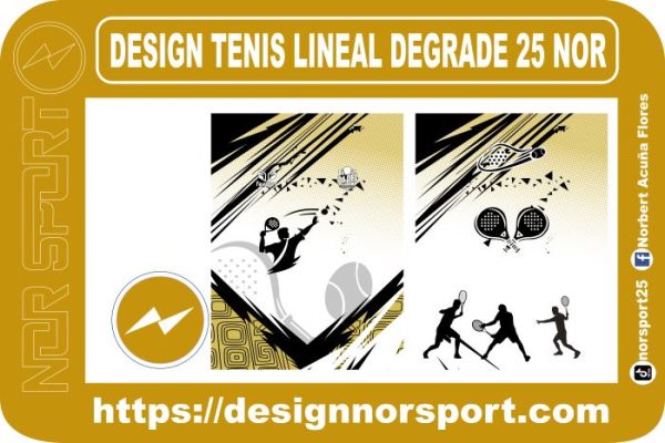 DESIGN TENIS LINEAL DEGRADE 25 NOR