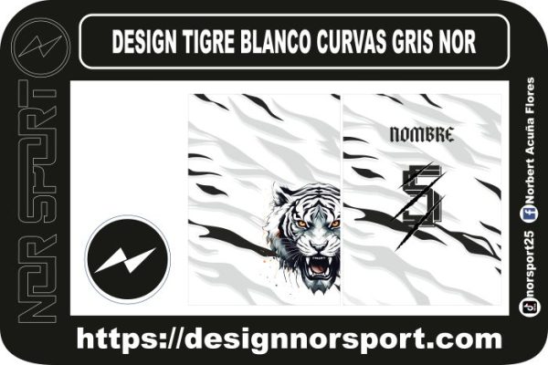 DESIGN TIGRE BLANCO CURVAS GRIS NOR