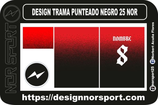 DESIGN TRAMA PUNTEADO NEGRO 25 NOR