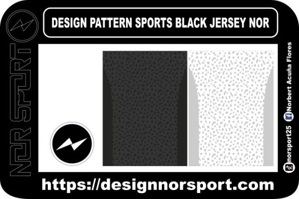DESIGN PATTERN SPORTS BLACK JERSEY NOR