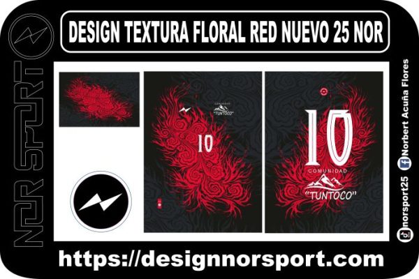 DESIGN TEXTURA FLORAL RED NUEVO 25 NOR