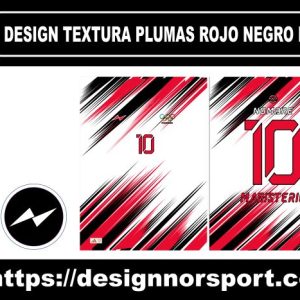 DESIGN TEXTURA PLUMAS ROJO NEGRO NOR