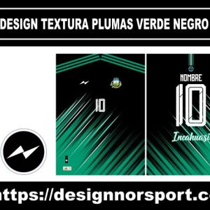 DESIGN TEXTURA PLUMAS VERDE NEGRO NOR