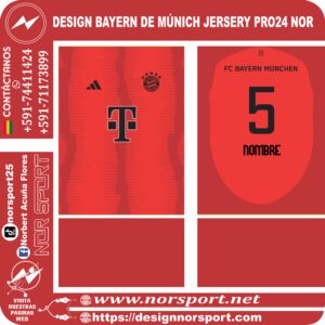 DESIGN BAYERN DE MÚNICH JERSERY PRO24 NOR