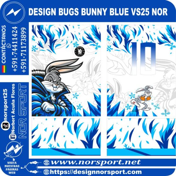 DESIGN BUGS BUNNY BLUE VS25 NOR