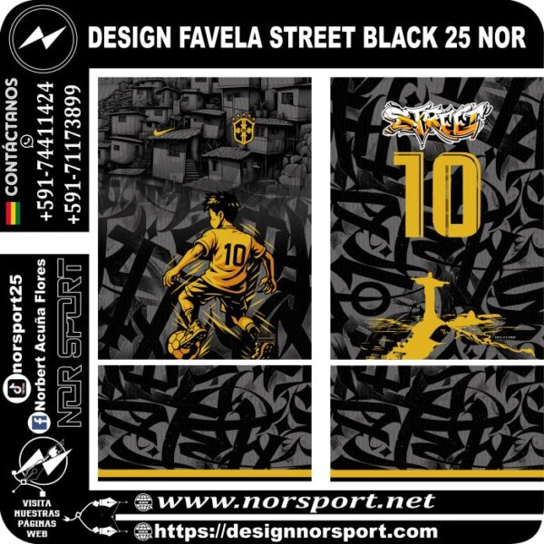 DESIGN FAVELA STREET BLACK 25 NOR