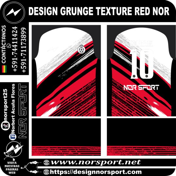 DESIGN GRUNGE TEXTURE RED NOR