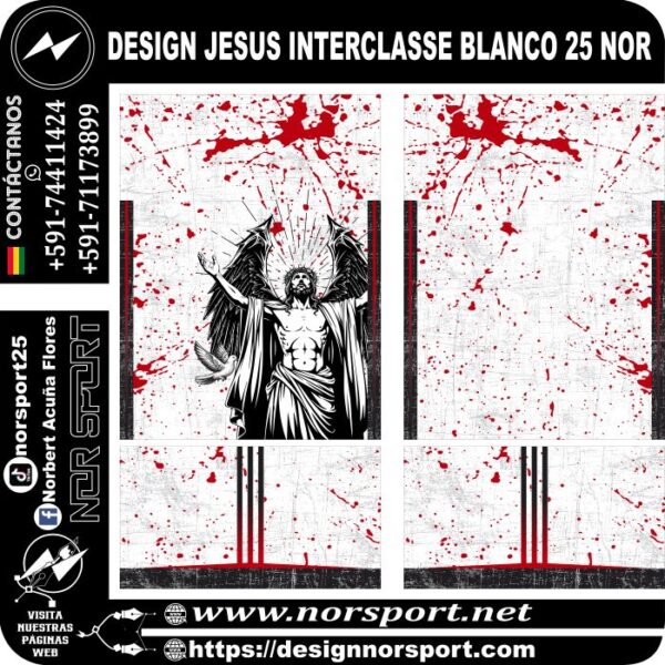 DESIGN JESUS INTERCLASSE BLANCO 25 NOR