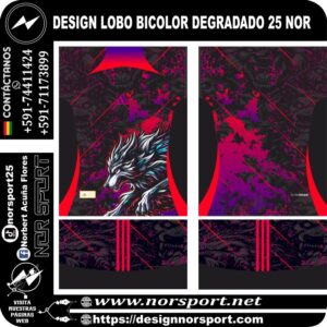 DESIGN LOBO BICOLOR DEGRADADO 25 NOR