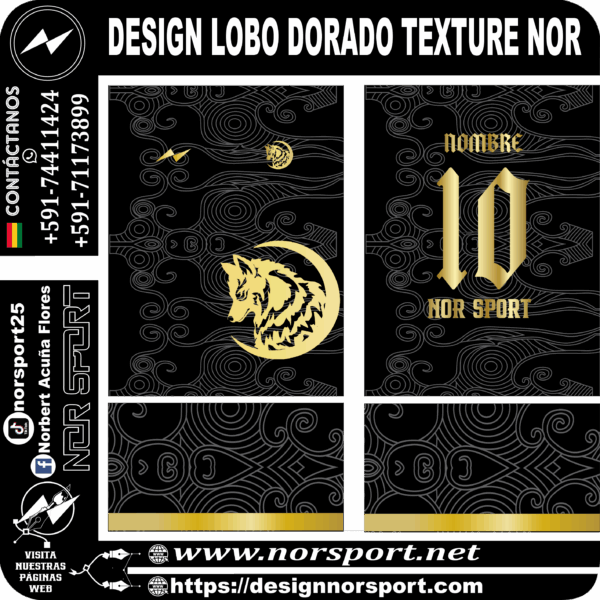 DESIGN LOBO DORADO TEXTURE NOR