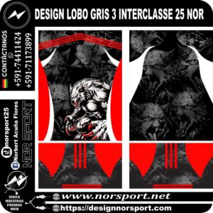 DESIGN LOBO GRIS 3 INTERCLASSE 25 NOR