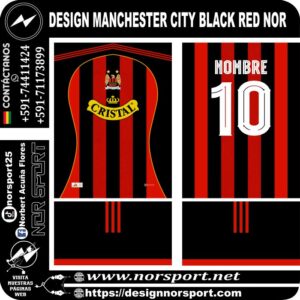 DESIGN MANCHESTER CITY BLACK RED NOR