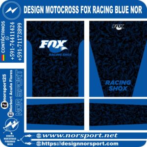 DESIGN MOTOCROSS FOX RACING BLUE NOR