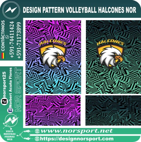DESIGN PATTERN VOLLEYBALL HALCONES NOR