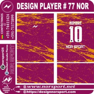 DESIGN PLAYER # 77 NOR