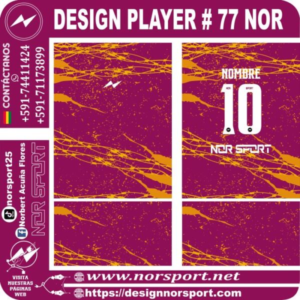 DESIGN PLAYER # 77 NOR