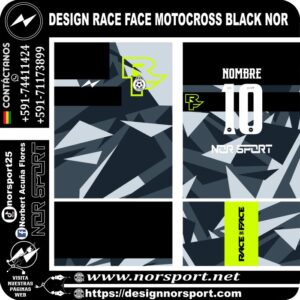 DESIGN RACE FACE MOTOCROSS BLACK NOR