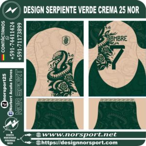 DESIGN SERPIENTE VERDE CREMA 25 NOR