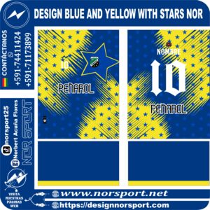 DESIGN BLUE AND YELLOW WITH STARS NOR