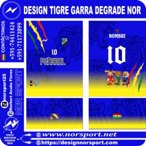 DESIGN TIGRE GARRA DEGRADE NOR