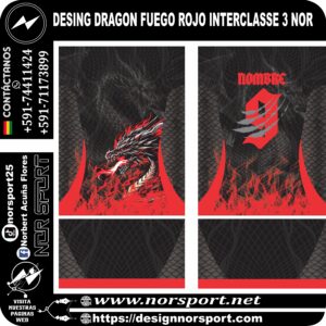 DESING DRAGON FUEGO ROJO INTERCLASSE 3 NOR
