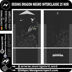 DESING DRAGON NEGRO INTERCLASSE 25 NOR